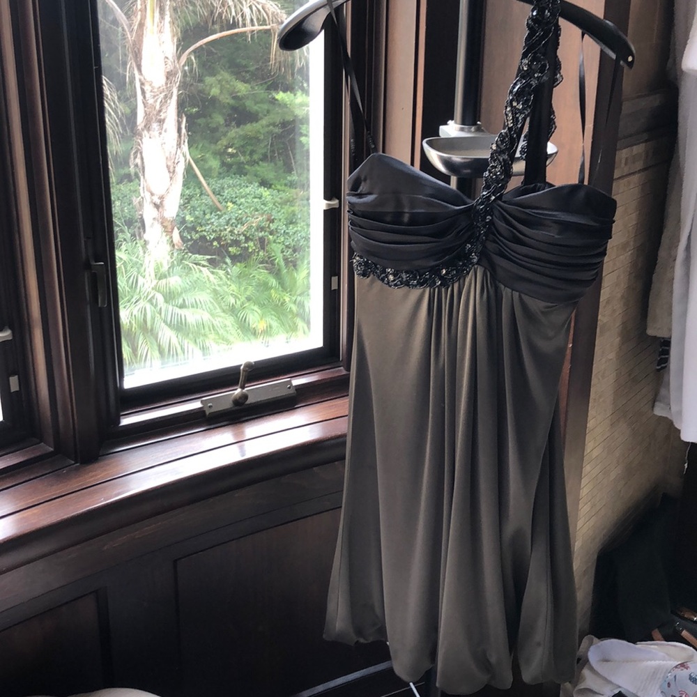 Olive and black dress